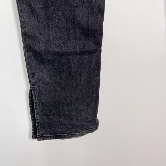 Zara Womens 8 Split Hem High Rise Skinny Jeans Washed Black Cotton Stretch Gray - Picture 8 of 12